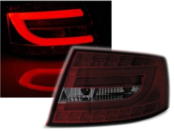 Audi a6 c6 седан 04-08 фонаря led подсветка бар smoke, фото