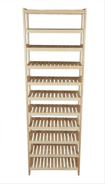 Rack wooden pine 11 shelves 213x80x43, фото