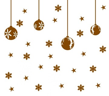 Stickers on window windshield festive decor stars trinkets miscellaneous patterns, фото