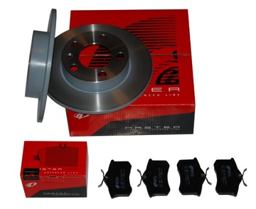 Зад тормозные диски+колодки vw golf 4 skoda octavia audi a3, фото
