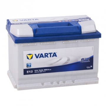Аккумулятор 74ah/ 680a левая+ varta e12 blue динамический, фото