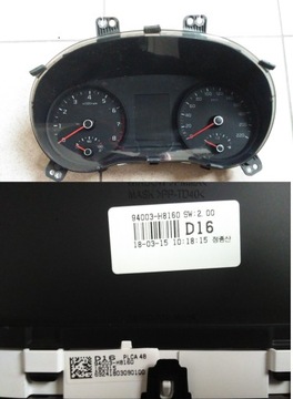 Kia rio 4 v 2017-19 1. 2b панель приборов 94003-h8160 европа, фото