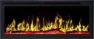 Wall fireplace with heating function electric aflamo black 1500 в 106 x 43 x 15 centimeters, фото