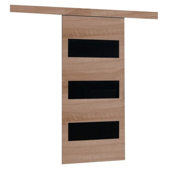 Sliding door wall-mounted multifunctional 80 m - 2 patterns з overlay (grille), фото