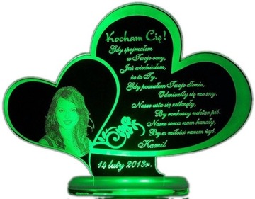 St. valentine's day backlit 4 colors з photo engraving, фото