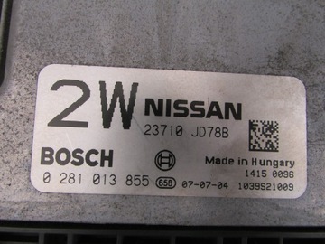 Computer 0281013855 23710jd78b 2. 0dci qashqai j10, фото