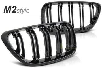 Решетка (ноздри) bmw f22/ f23 m2 глянцевый black черный, фото