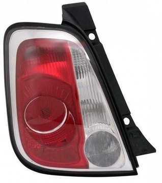Tail light fiat 500 2007 - left tyc black, фото