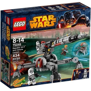 Колодки lego звездные войны набор av - 7 пушка przeciwpancerne republiki 75045, фото