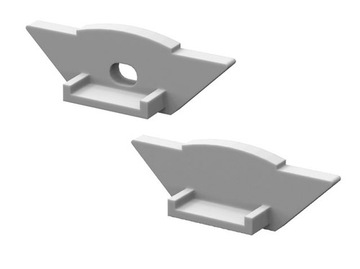 Caps to profiles led backlight p7-1 gray complete 2pcs, фото