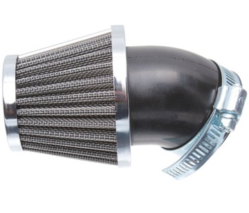 Jawa ts cz 350 wsk 125 wfm shl conical air filter chrome metal 45° 35, фото