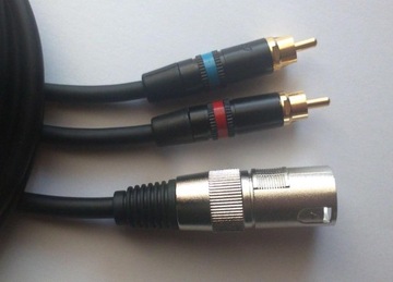 IMG XLR мужской / 2xrca кабель (чинч) 15м