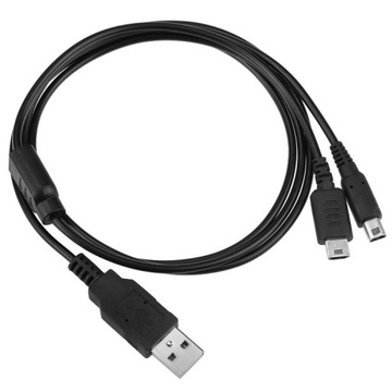 2 в 1 зарядное устройство USB кабель для Nintendo консолей