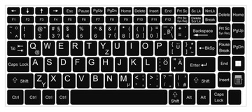 QWERTY + німецькі наклейки на клавіатуру !!