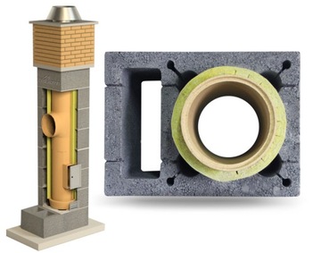 Керамическая система дымохода 6 кв м 200 БКУ премиум