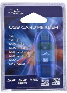 Пристрій читання карт ПАМ'ЯТІ TITANUM mSD / SDHC / MMC USB 2.0