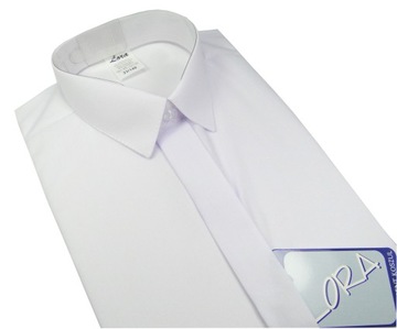 Рубашка для мальчиков белая с длинным рукавом 140