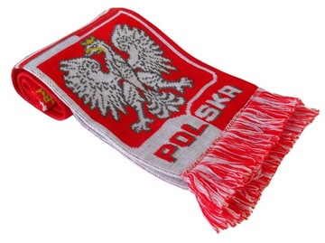 Польша Польша шарф болельщик двусторонний вязаный болельщик национальной сборной Польши