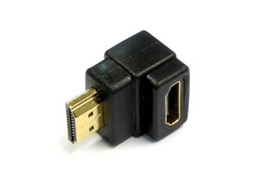 Перехідник HDMI штекер-гніздо кутовий короткий