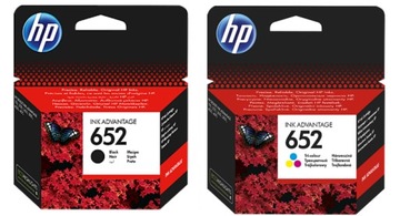 2 ОРИГИНАЛЬНЫХ ЧЕРНИЛА HP 652 BK+COL F6V25AE + F6V24AE