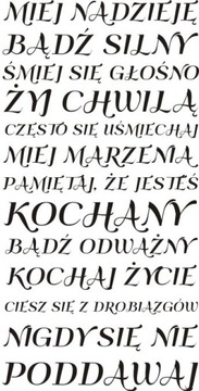 Napis na ścianę naklejka - Miej nadzieję - 115