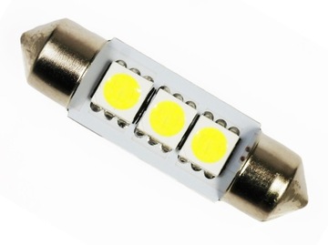 Żarówka 3 LED C5W C10W SMD 5050 RURKA 36 mm