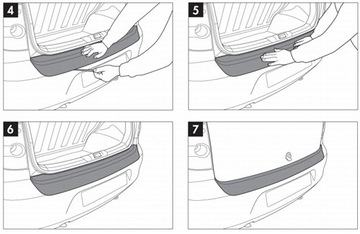 ЗАЩИТНАЯ НАКЛАДКА БАМПЕРА CITROEN C4 GRAND PICASSO 2006-2013 гг.