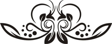 Naklejka na ścianę motyl kwiaty dekor Ornament 119
