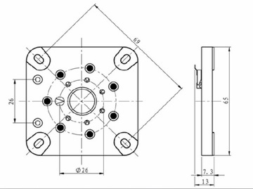 РОЗЕТКА КЕРАМИЧЕСКАЯ 7PIN OB4 SEPTAR 6S33S FU-29