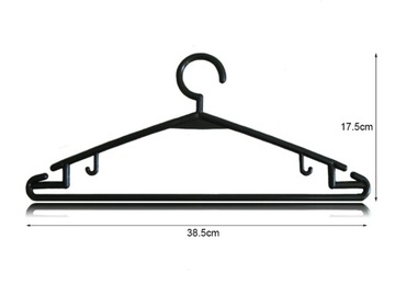 ПРОЧНАЯ ВЕШАЛКА ДЛЯ ОДЕЖДЫ, ЧЕРНАЯ, ПРОЧНАЯ 50