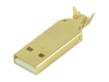 WTYK USB TYP A NA KABEL ZŁOCONY AUDEN USB-A