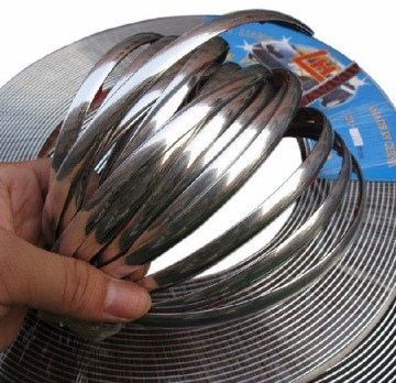 ДЕКОРАТИВНАЯ ПОЛОСКА, ХРОМИРОВАННАЯ ХРОМИРОВАННАЯ ЛЕНТА, 12 ММ НА МЕТР