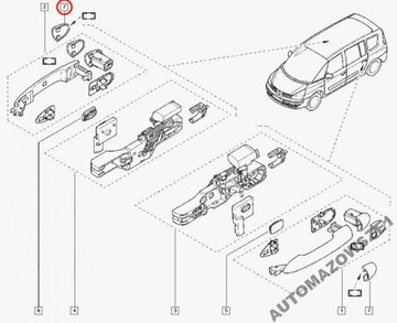 КРЫШКА ЗАМКА РУЧКИ ЧЕРНАЯ RENAULT 8200028786