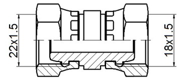 ПРЯМОЙ РАЗЪЕМ AA M22x1,5-M18x1,5 ГИДРОЛИДЕР