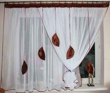 Готовая штора IGA Leaves Brown 300 Curtains