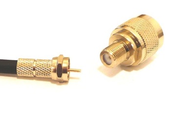 Adapter przejście wtyk N - na wtyk złącze F
