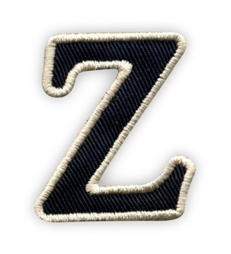 Naszywka LITERA, literka Z - czarno-beżowa HAFT