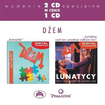 DŻEM AUTSAJDER +LUNATYCY Przeboje Całkiem Live 2CD