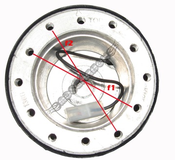 Спортивное рулевое колесо CARBON YELLOW STRIP 80 со смещением