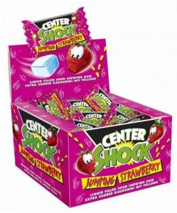 Gumy balonowe CENTER SHOCK kwaśne Truskawka 100szt