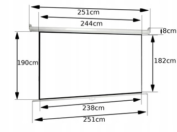 Мультимедийный проекционный экран 4:3 240х180 120