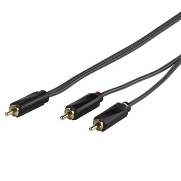 Kabel Y 1xRCA - 2xRCA do Subwoofera 5m 24K 100% OFC Jakość VIVANCO W-WA