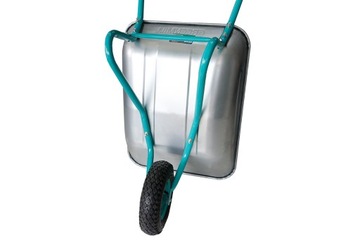 Metalowa Ogrodowa Budowlana 80L Gospodarcza Ogród Wzmocniona Mocny Wózek