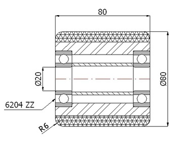 РОЛИК 80-80 РОЛИКЫ ДЛЯ ГРУЗОВИКОВ 80x80 80