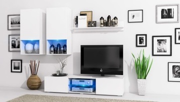 Meblościanka DECO 1 biały/biały mat