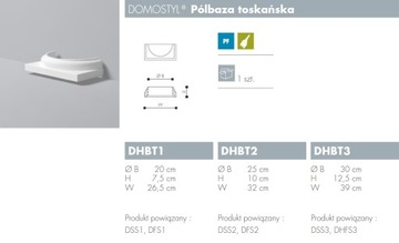 PÓŁBAZA TOSKAŃSKA DOMOSTYL DHBT2 100 x 320 mm