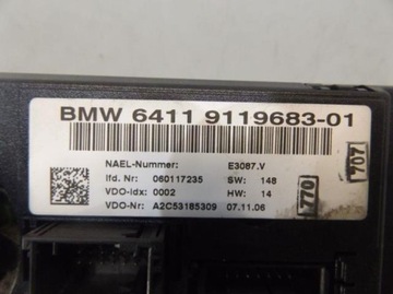 64119119683 PANEL KLIMATIZACE BMW 1 E87