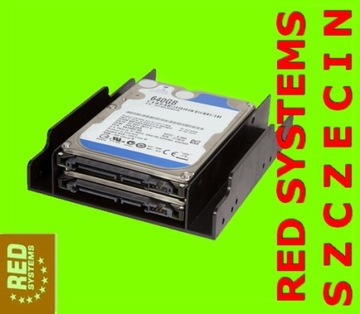 Szyny Ramka Sanki dwa 2x HDD SSD 2.5 cala do 3.5 2