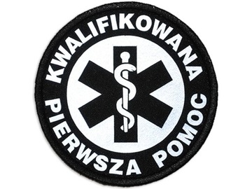 Emblemat odblaskowy KWALIFIKOWANA PIERWSZA POMOC