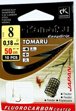 Kamatsu Przypon TOMARU FEEDER hak.8 gold żyłka0,18